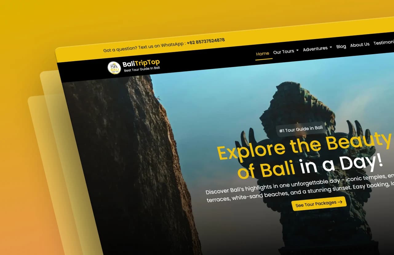 Bali Trip Top Portfolio Banner