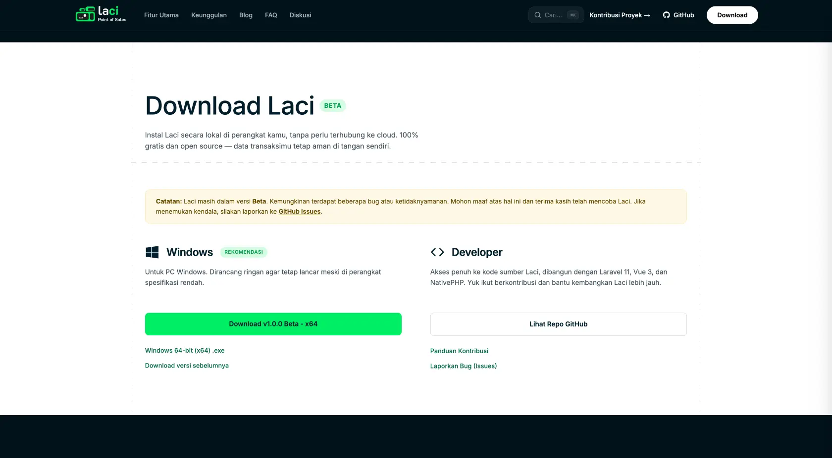 LACI POS Official Website screenshot 5