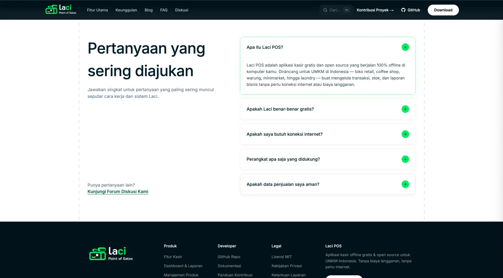 LACI POS Official Website screenshot 7