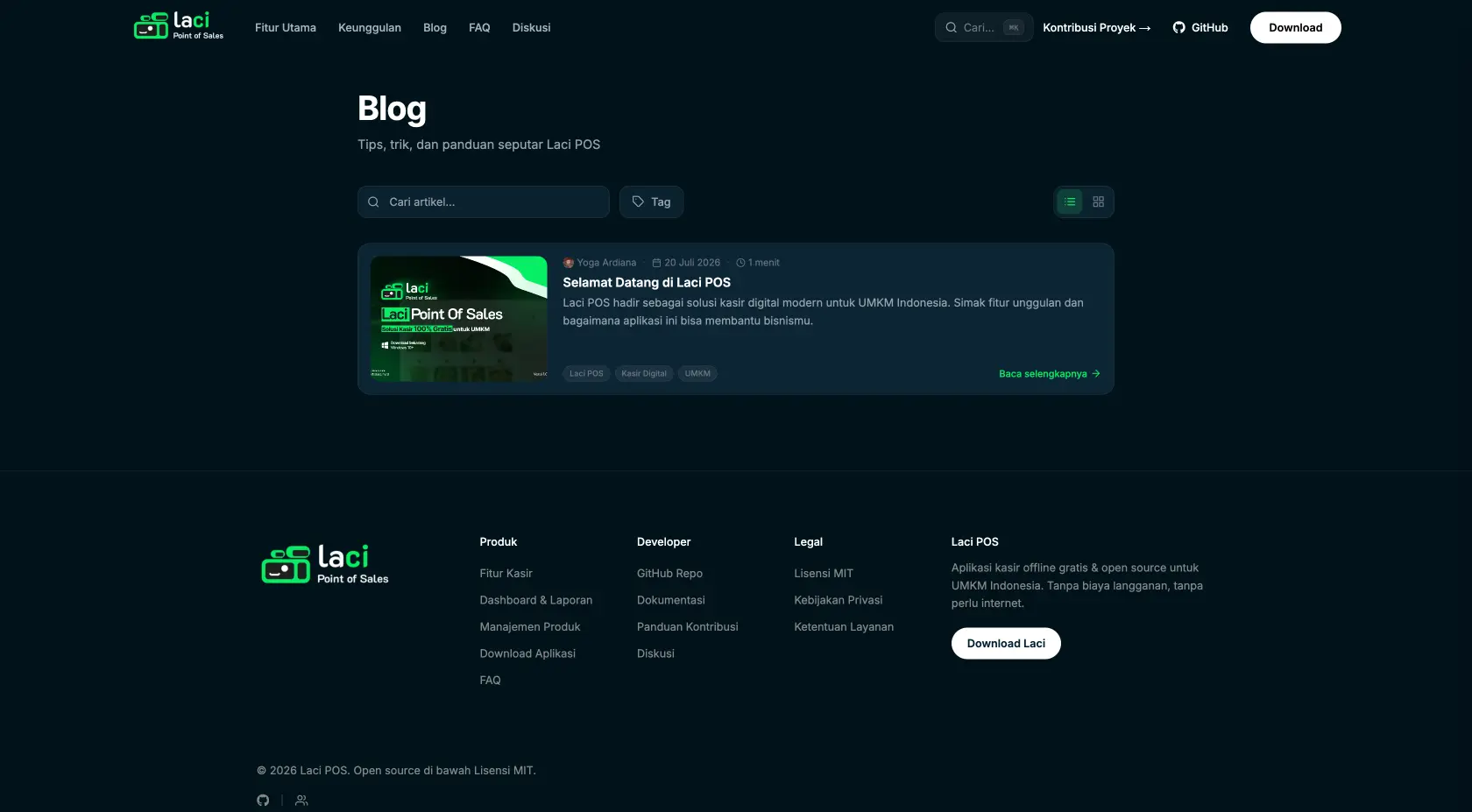LACI POS Official Website screenshot 9
