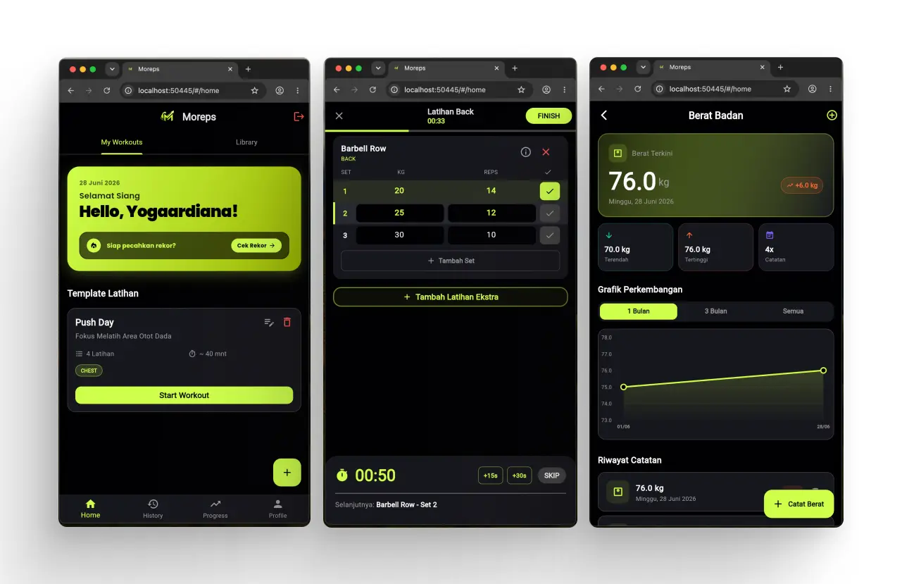 Moreps — Personal Workout Tracker screenshot 2