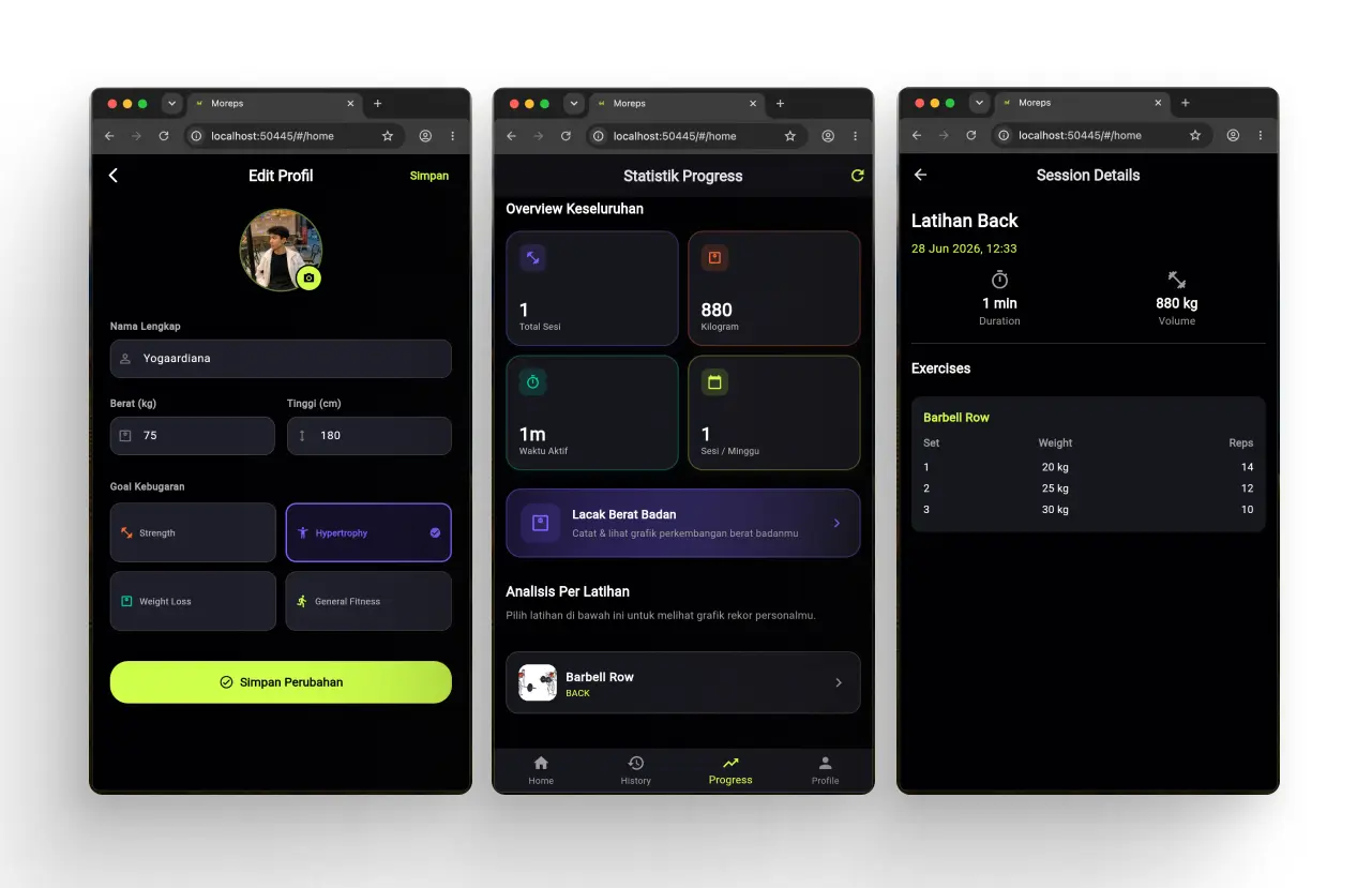 Moreps — Personal Workout Tracker screenshot 4