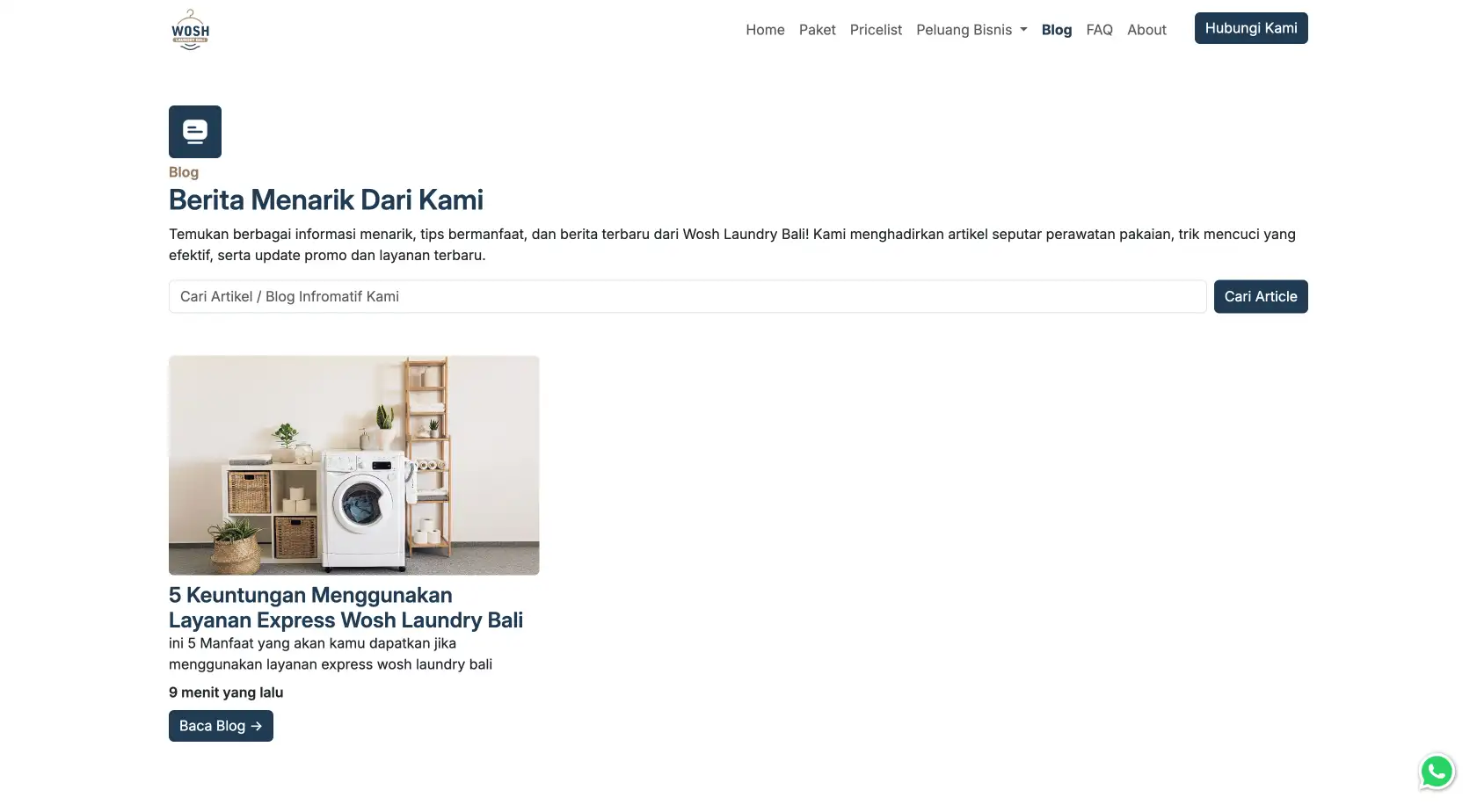 Wosh Laundry Bali screenshot 11