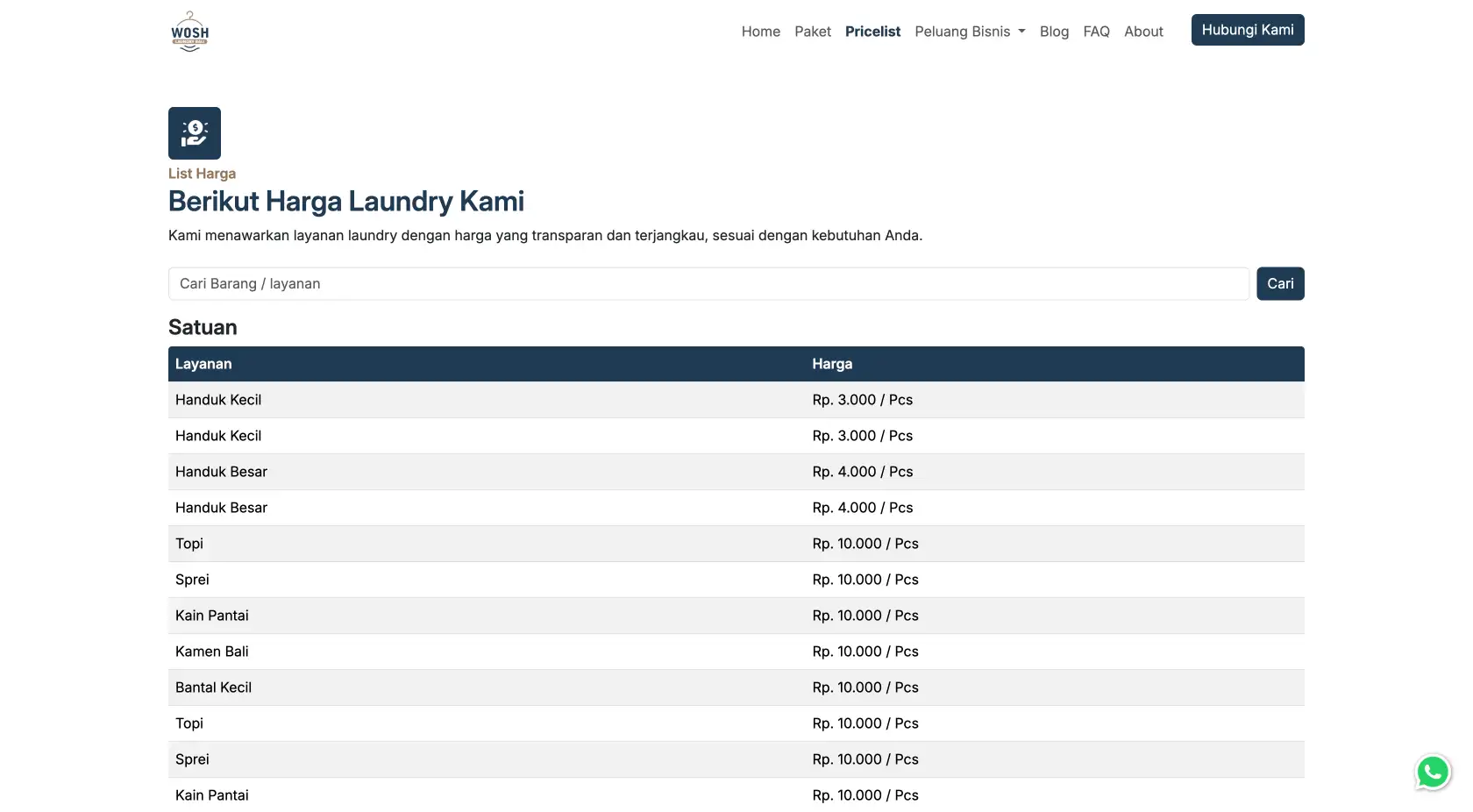 Wosh Laundry Bali screenshot 10